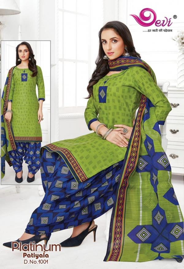 Devi Platinum Patiyala Vol-1Cotton Designer Patiyala Readymade Suit